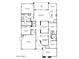 Detailed floor plan showcasing the layout of a modern home with spacious rooms and functional design elements at 3408 S 184Th Ln, Goodyear, AZ 85338