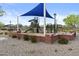 Community playground with shaded seating, playground equipment, and desert landscaping at 4457 E Bernice St, Gilbert, AZ 85295