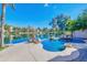 Backyard pool area with fountain and lush landscape at 4881 S Vista Pl, Chandler, AZ 85248