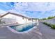 Backyard pool with lush landscaping at 6802 N 22Nd Pl, Phoenix, AZ 85016