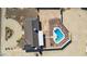 Aerial view of property featuring a pool and spacious backyard at 9120 W Villa Lindo Dr, Peoria, AZ 85383