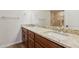 Bathroom vanity with granite countertops and double sinks at 9120 W Villa Lindo Dr, Peoria, AZ 85383