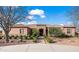 Stunning single-story home featuring a stone archway, desert landscaping, and a well-manicured front yard at 1096 W Via De Palmas --, San Tan Valley, AZ 85140