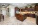 Spacious kitchen with a large island, granite countertops, and ample cabinet space at 1096 W Via De Palmas --, San Tan Valley, AZ 85140
