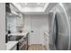 Bright kitchen features stainless steel appliances, white countertops, and an electric range at 1455 N Alma School Rd # 38, Mesa, AZ 85201