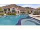 Beautiful pool and spa area with manicured landscaping and outdoor seating at 4743 N 54Th St, Phoenix, AZ 85018