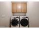 Laundry room with appliances and storage space at 5055 E Paseo Way, Phoenix, AZ 85044