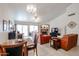 Cozy living area features dining space, comfortable seating, and access to a patio at 5055 E Paseo Way, Phoenix, AZ 85044