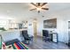 Second-floor loft featuring an office space, ceiling fan, and open layout at 705 W Queen Creek Rd # 2158, Chandler, AZ 85248