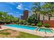 Relaxing community pool and hot tub with lush landscaping for an outdoor retreat at 1005 E 8Th St # 3017, Tempe, AZ 85281