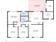 A floor plan showing the layout of the home including bedrooms, living room, and kitchen at 1747 W Belfast St, Mesa, AZ 85201