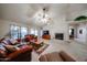 Inviting living area with plush seating, fireplace, and great natural light from the many surrounding windows at 18660 N 71St Ln, Glendale, AZ 85308