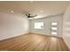 Bright living room showcasing modern vinyl plank floors, recessed lighting and a ceiling fan at 2101 S Meridian Rd # 42, Apache Junction, AZ 85120