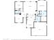 Detailed floor plan showcasing the layout of this home's bedrooms, living spaces, and garage at 2634 N 164Th Ave, Goodyear, AZ 85395