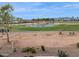 Scenic view of a golf course with a lake and green fairways from backyard at 2634 N 164Th Ave, Goodyear, AZ 85395