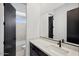 Bright bathroom featuring a tiled shower and bathtub combination, modern finishes and design at 33949 N Borgata Trl, San Tan Valley, AZ 85144