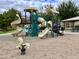 Outdoor playground featuring multiple slides, climbing structures, and a spring rider, perfect for Gathering fun at 4102 E Crescent Way, Chandler, AZ 85249