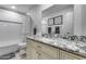 Modern bathroom with granite countertops, sleek vanity, and tiled shower at 11011 N 92Nd St # 1157, Scottsdale, AZ 85260