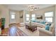 Bright living room featuring stylish furniture, hardwood floors, and abundant natural light, creating an inviting atmosphere at 17062 N 184Th Dr, Surprise, AZ 85374
