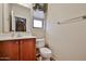 Comfortable powder room with a vanity and attractive fixtures at 17062 N 184Th Dr, Surprise, AZ 85374
