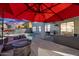 Inviting backyard with a cozy outdoor seating area, barbecue grill, and a sparkling pool at 17916 N 183Rd Ave, Surprise, AZ 85374