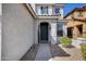 Inviting front entrance with a 'WELCOME' sign and neatly landscaped walkway at 17916 N 183Rd Ave, Surprise, AZ 85374
