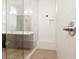 Elegant bathroom with glass shower, double sinks, and large vanity at 366 E Las Perlas Ln, San Tan Valley, AZ 85140