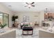 Cozy living room featuring neutral tones, stylish decor, and plenty of natural light at 1414 W Alder Rd, Queen Creek, AZ 85140