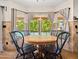 Dining area with seating for four and views to the backyard pool at 14317 N 78Th Dr, Peoria, AZ 85381