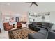 Open-concept living space features modern décor and tile flooring throughout at 22181 N 78Th St, Scottsdale, AZ 85255