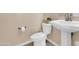 Powder room features a pedestal sink and toilet at 2708 S Santa Rita --, Mesa, AZ 85209