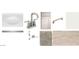 Close-up of interior design material samples including flooring, carpets, cabinets, and fixtures at 4329 E Brook Lynn Pl, San Tan Valley, AZ 85143