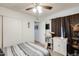 Bedroom featuring bed, cat tree, and closet at 4343 E Contessa St, Mesa, AZ 85205