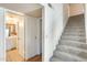 Hallway featuring staircase with carpet runner at 4343 E Contessa St, Mesa, AZ 85205