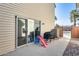 Outdoor patio area next to a home, featuring a slide and grill with easy access to the pool at 4343 E Contessa St, Mesa, AZ 85205