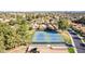 Aerial view of the tennis courts, highlighting this well-maintained community amenity at 5016 E Waltann Ln, Scottsdale, AZ 85254