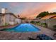 Backyard swimming pool with patio, basketball hoop, storage shed, lounge chairs, and lush greenery at 6718 N 19Th Pl, Phoenix, AZ 85016