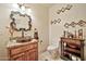 Stylish powder room with granite counters, copper sink, and modern fixtures at 902 W Moon Valley Dr, Phoenix, AZ 85023