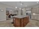 This gourmet kitchen features a large center island with seating and stainless steel appliances at 20137 E Via Del Palo --, Queen Creek, AZ 85142