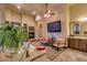 Open bathroom layout with soaking tub, dual vanities, and elegant fixtures at 4431 E Gemini Pl, Chandler, AZ 85249