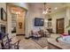 Open bathroom layout with soaking tub, dual vanities, and elegant fixtures at 4431 E Gemini Pl, Chandler, AZ 85249