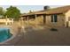 Back of house with pool and a patio perfect for outdoor living at 6242 E Hearn Rd, Scottsdale, AZ 85254