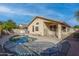This backyard features a private pool perfect for cooling off on hot days at 6439 W Adobe Dr, Glendale, AZ 85308