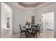 Cozy breakfast nook featuring a view to the backyard and tile floors at 7955 E Chaparral Rd # 120, Scottsdale, AZ 85250