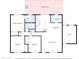 A detailed floor plan showing the layout of the home, including bedrooms, bathrooms, kitchen, and living spaces at 8107 E Mitchell Dr, Scottsdale, AZ 85251
