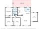 A detailed floor plan showing the layout of the home, including bedrooms, bathrooms, kitchen, and living spaces at 8107 E Mitchell Dr, Scottsdale, AZ 85251