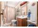 Bathroom with a vanity, neutral colors, and a shower with curtains at 9828 E Pueblo Ave # 113, Mesa, AZ 85208