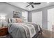 Comfortable bedroom with soft colors, closet, and a cozy atmosphere for restful sleep at 10746 W Desert Elm Ln, Peoria, AZ 85383