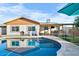 Beautiful backyard pool and patio area, ideal for entertaining and enjoying outdoor living at 17234 N Paradise Park Dr, Phoenix, AZ 85032