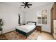 Bright bedroom featuring a modern bed, stylish rug, and window that provides natural light at 4318 E Cheery Lynn Rd, Phoenix, AZ 85018